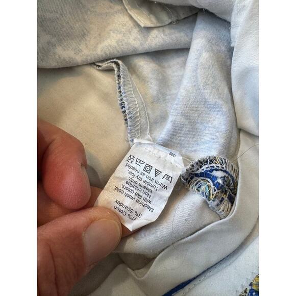 J. CREW dressy shorts, Size 8; Blue & Green Paisley print - Picture 7 of 11